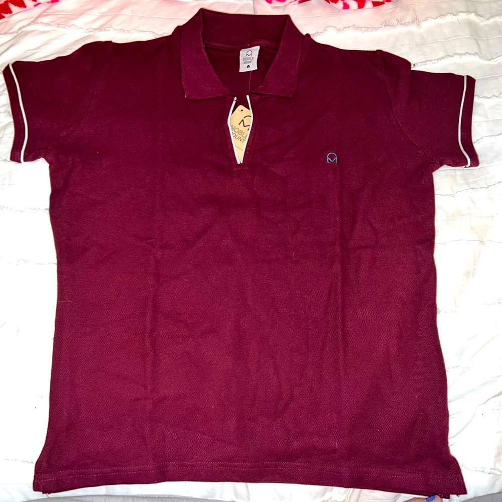Noble Mount Maroon Polo NWT Size Large